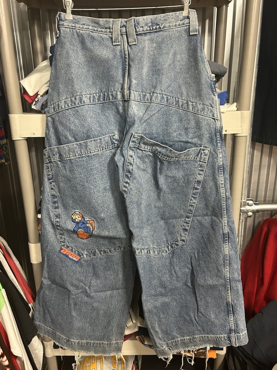 VTG 90s Y2K JNCO Fat Boy Jeans size 30x31 Baggy Wide Leg Made in