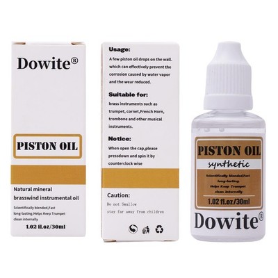 Dowite Synthetic Valve Oil for Trumpet - Odorless Piston Transparent