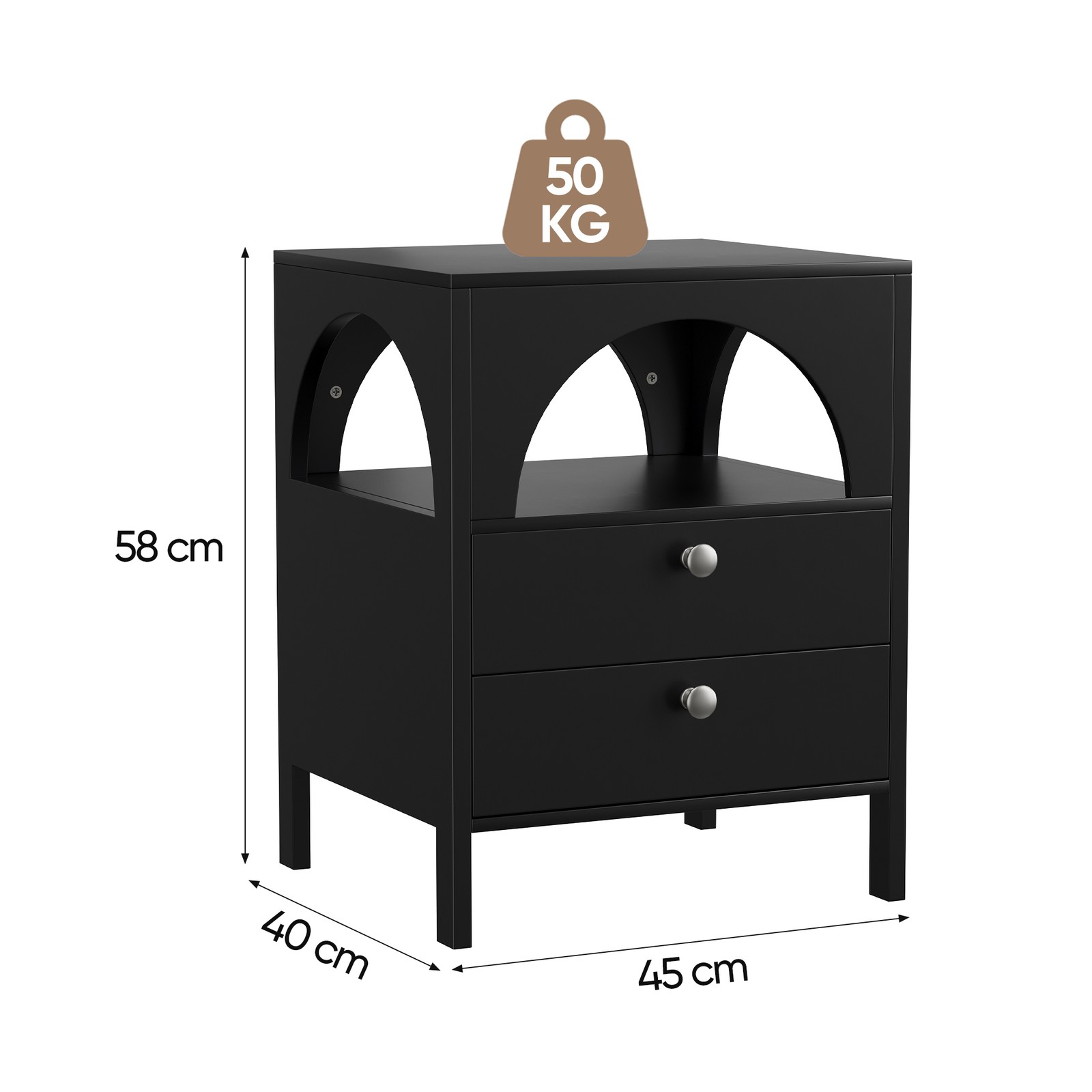 Table de chevet moderne pour optimiser le rangement des petits espaces de nuit