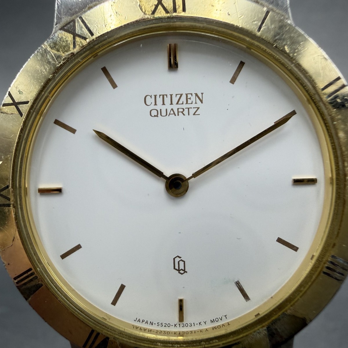 Citizen Men’s Quartz Two-Tone Bracelet Analog Cushion Case 33mm Silver Dial Citizen Mens 5500-K06932 Quartz Watch Silver Tone Bracelet  main image 4