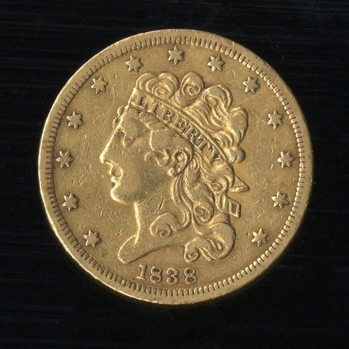 US Coin 1838 Classic Head Gold $5 Half Eagle XF/AU NO RESERVE!