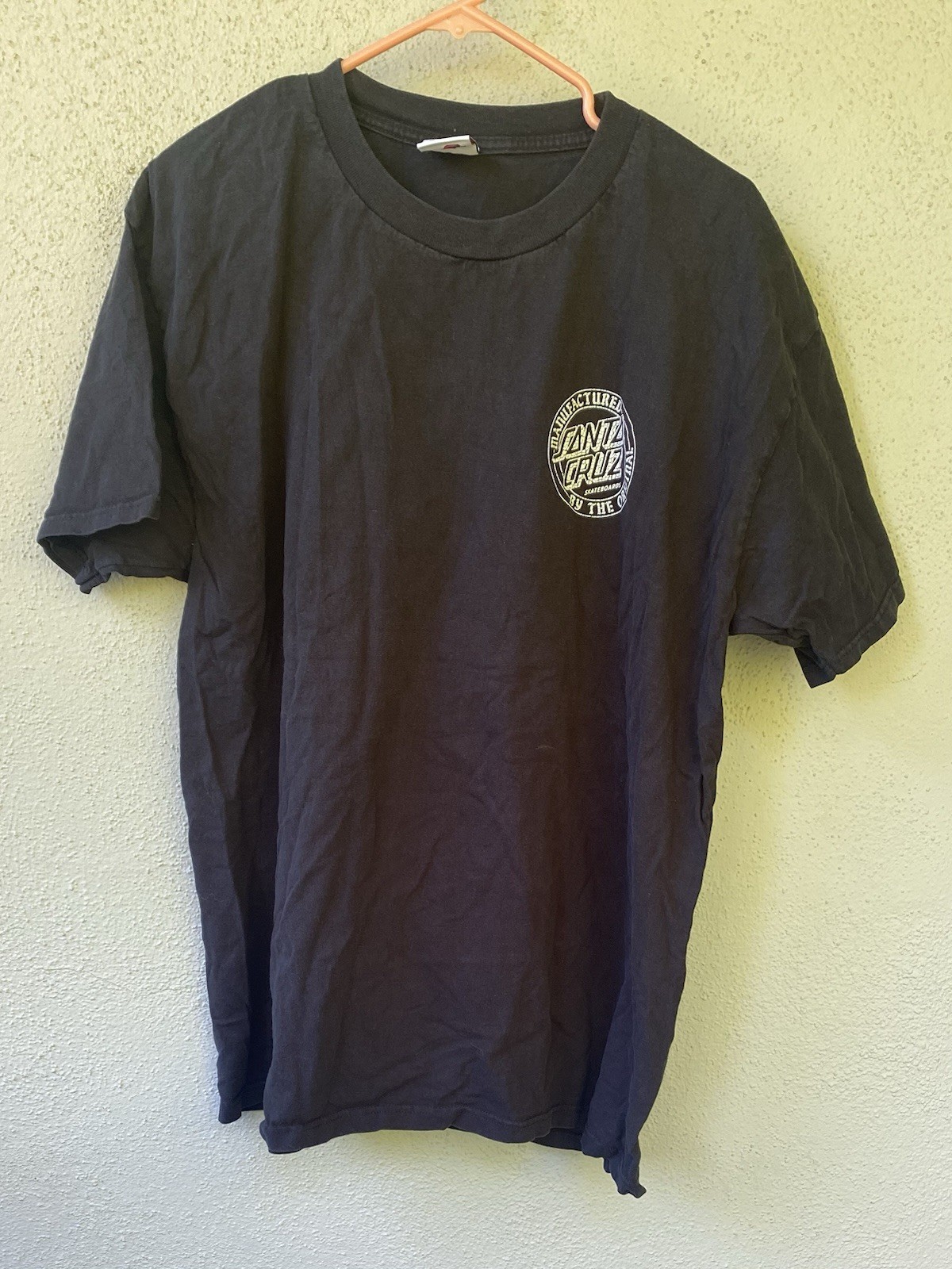 Santa Cruz Men's Black Graphic Print Cotton Crew Neck Short Sleeve T-Shirt XL