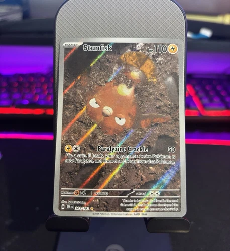 Pokemon TCG Stunfisk Illustration Rare Holo 202/191 Surging Sparks 2024 EN