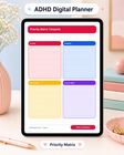 ADHD Digital Planner PDF GoodNotes iPad Planner Brain Dump Focus Habit Tracker