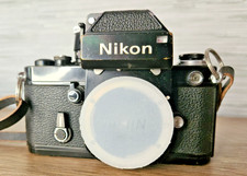 Nikon F2 Photomic 35mm film camera cocks, fires, minor wear, Leather Neck Strap.