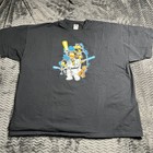 Star Wars Simpsons T-Shirt Mens 3XL Light Saber Black