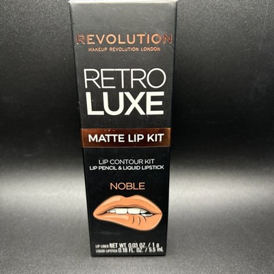 Lot of (2) Revolution Retro Luxe Matte Lip Contour Kits NOBLE New In Boxes