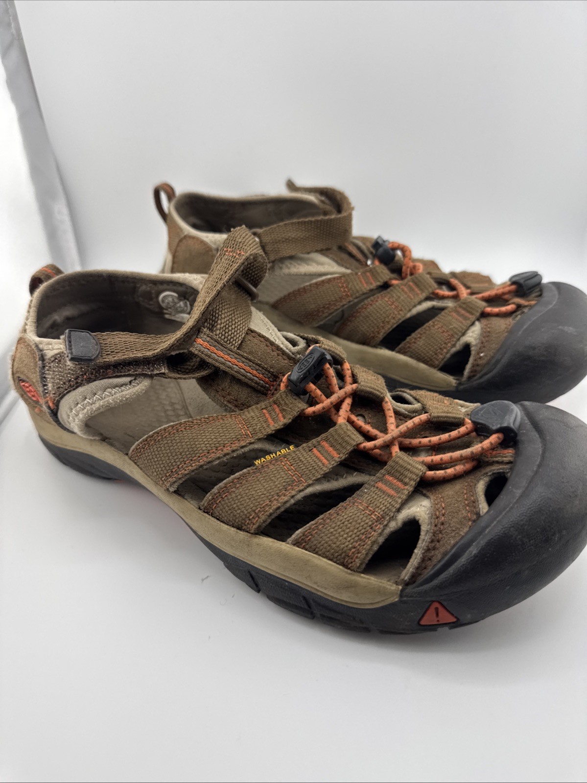 KEEN Scarpe Acqua Sandali H2O Bambini Giovani Taglia 6 Marrone Arancione Tessuto