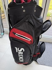 Srixon Premium Cart Bag 14-Way Divider, Black/Red with Putter Pit
