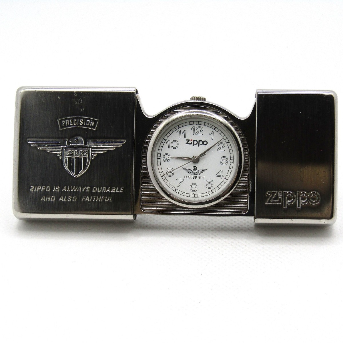 Zippo Time Tank Precision Pocket Clock Watch 1994 running Rare | eBay