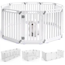 Indoor Outdoor Dog Playpen w/Door Lock, 31.5" Height, 10 Panels for RV Camping