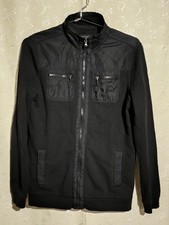 Men's Structure Black Lightweight Bomber Spring Jacket Size S
