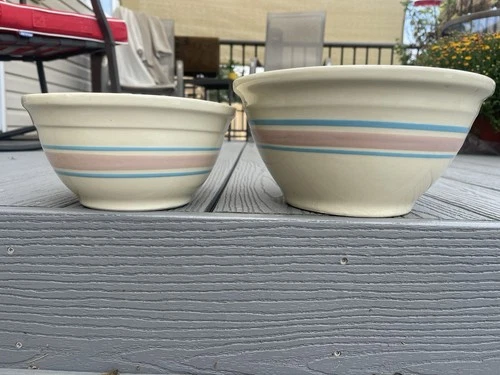 McCoy Vintage Pottery, Set Of Two Bowls