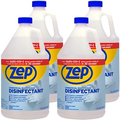Zep Commercial Quick Clean Disinfectant - 1 Gallon (Case of 4) - ZUQCD128