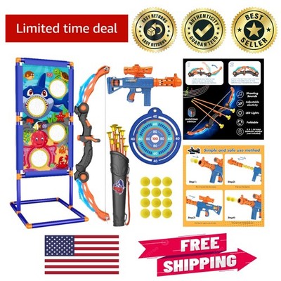 Fun Kids Bow and Arrow Set with LED - Perfect for Indoor & Outdoor Adventures