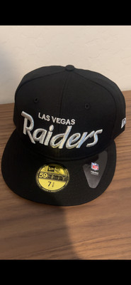 New Era 59Fifty Fitted Las Vegas Raiders Script Size 7 3/8 Black