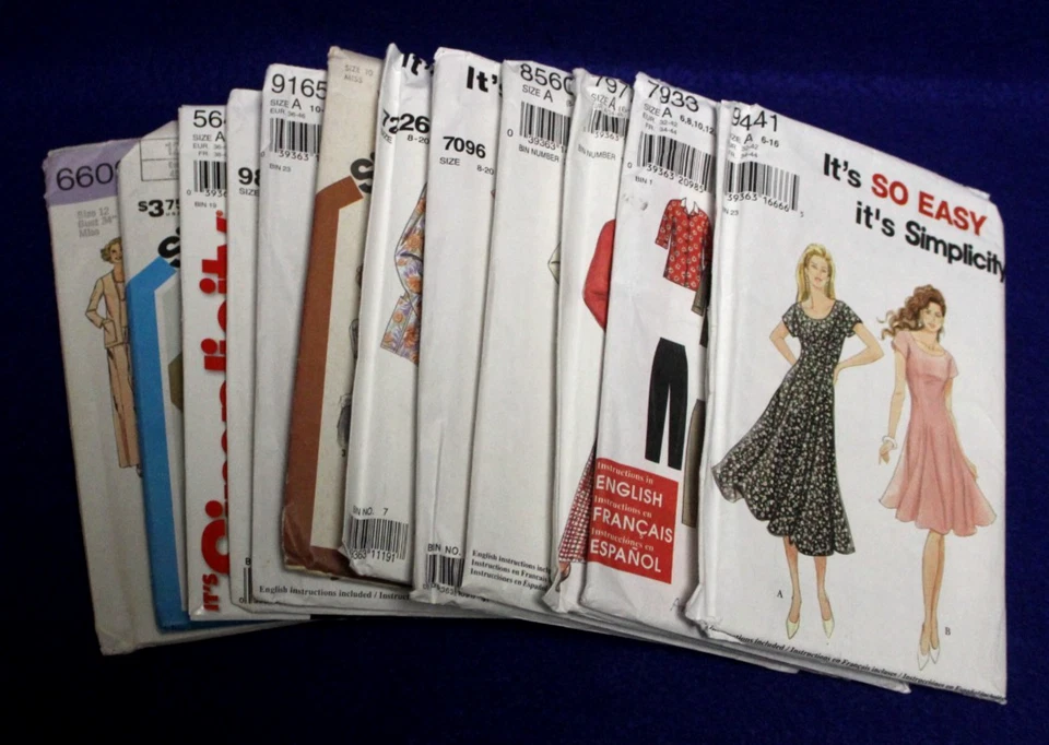 Simplicity Sewing Patterns Sizes 6-22 UNCUT U-Pick from dropdown FREE Shipping! - Image 3 of 4