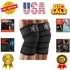 Knee Wraps Pair for Men  Women  Ideal for Cross Training, WODs, Gym Workout...