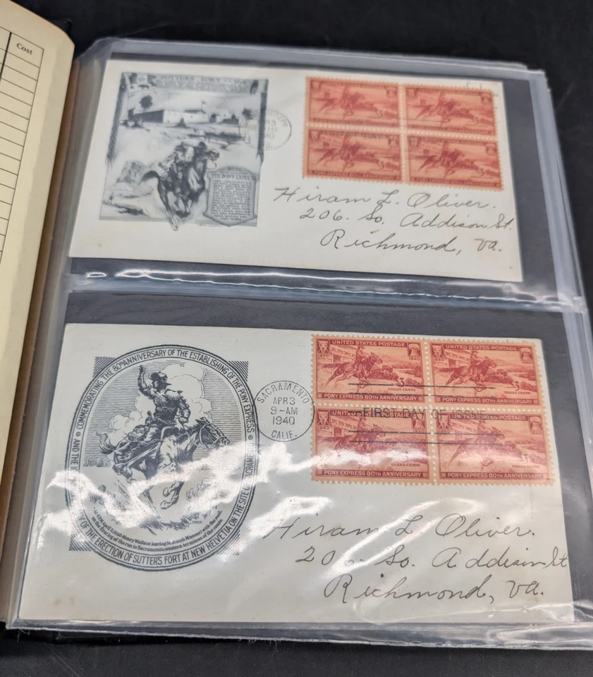 First day covers lot 1930s - 1940's  - STAMPS cancelled - Lot Of 56 In BOOK SEE - Image 2 of 4