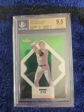 2006 Topps Finest DEREK JETER #125 Green Refractor 087 /199 BGS 9.5 GEM MINT