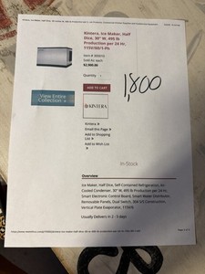 Kintera Ice Maker 