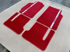 For Civic Crx Velour Carpet Floor Mats Red Set 4pcs 1988-91