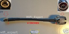 1 x 4 inch N male to RP-SMA male plug RF Pigtail Cable Jumper RG58 USA
