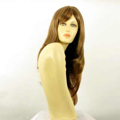 Perruque Mi-longue Châtain Cuivré Méché Blond Clair BETTY - Synthétique | Neuf Avec étiquettes