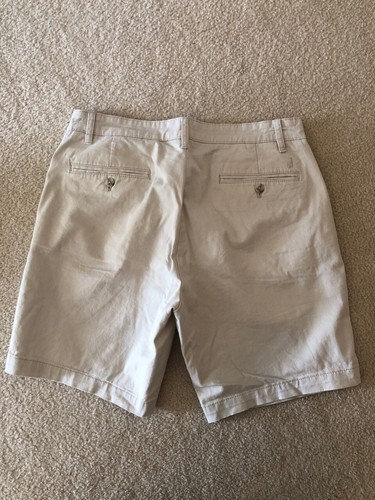 Nautica Shorts Men 32W Deck Short Classic Fit Beige Preppy Khaki Chino Boat - Picture 2 of 5