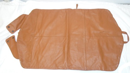 Leather Garment Bag Brown Tan Hanging Vintage EXCELLENT Top Quality - Picture 11 of 11
