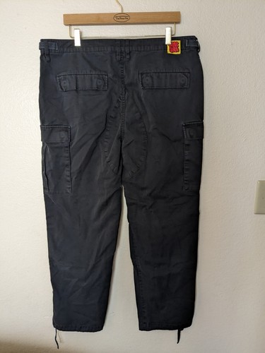 Empyre Cargo Pants Mens 36x29 Adjustable Relaxed Black Skate Pants - Picture 2 of 8