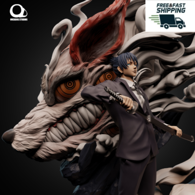 Overdog Studio Chainsaw Man Hayakawa Aki Resin Statue in stock 1/6