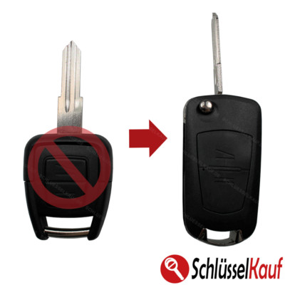 Flip Key Conversion Kit Housing YM28 Fits Vauxhall Astra Corsa Vectra Zafira