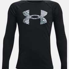 NWT Under Armour Boys' UA Tech Logo Fill Long Sleeve Size Small