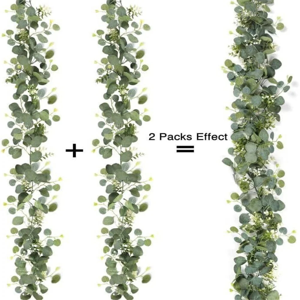  Artificial Eucalyptus Greenery Eucalyptus Leaves Vines For Home Party Decor