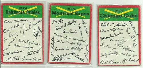 TOPPS 1974 TEAM CHECKLIST, LOT - Picture 5 of 8