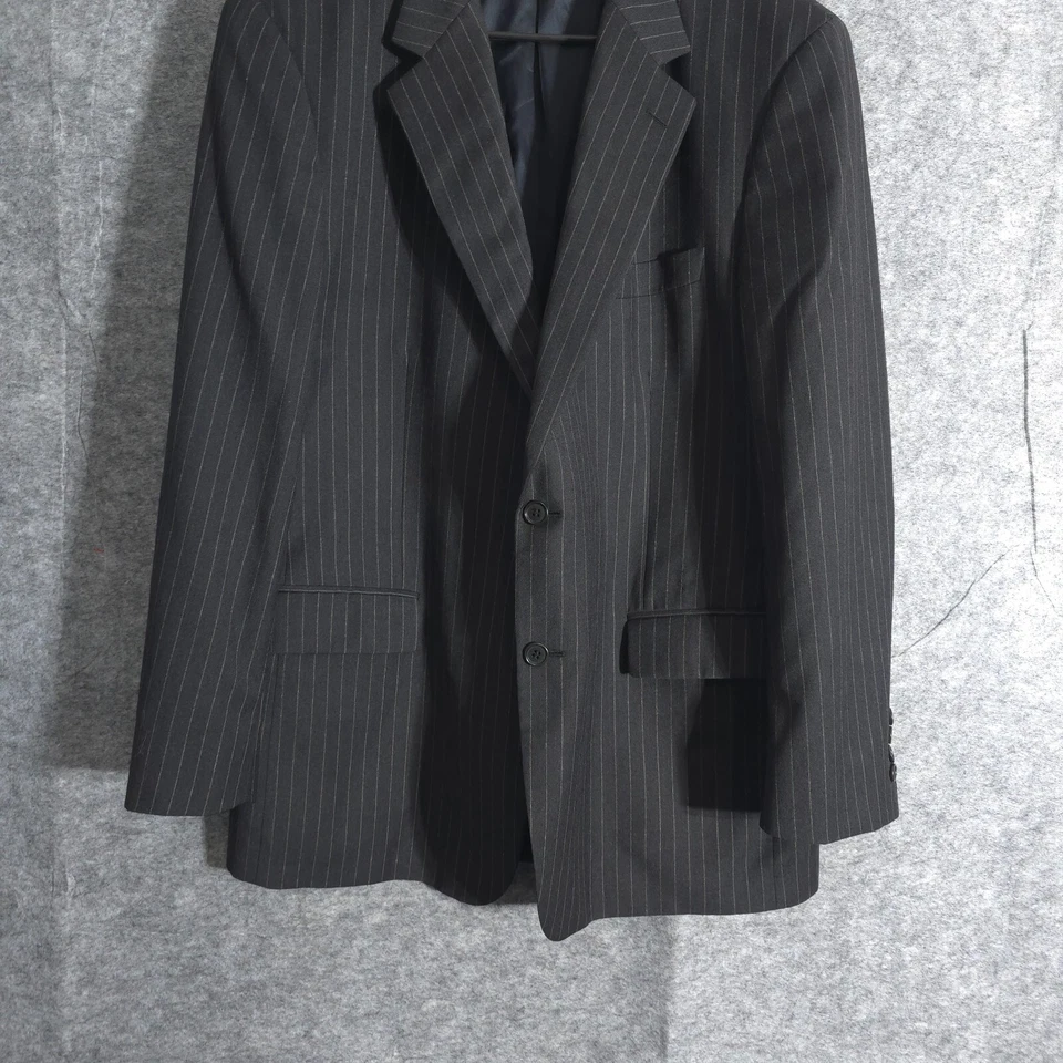 Blazer Brooks Brothers Hombre 45 Reg Negro Rayas Lana Cachemira Italia Abrigo Deportivo Foto 2 de 4
