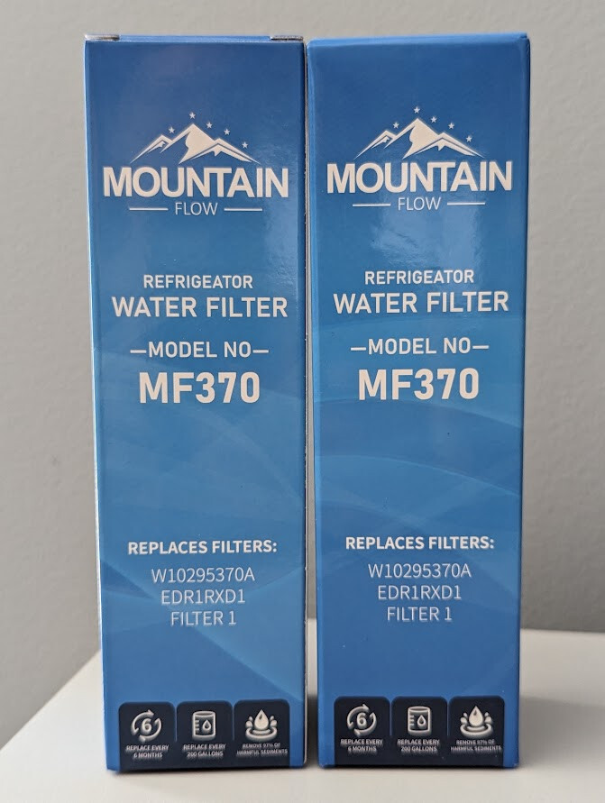 Mountain Flow Refrigerator Water Filter MF370 Replacement New Set Of 2