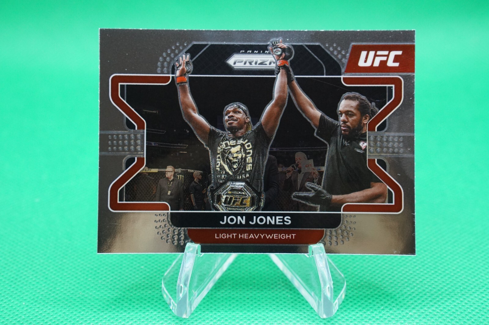 (3 Cards) 2022 Prizm UFC Base Horizontal #4 Jon Jones Light Heavyweight S5920K