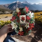 15 inch  Pop Up Winter Joy Wreath - Life Sized Reusable Christmas Decoration  — photo 3