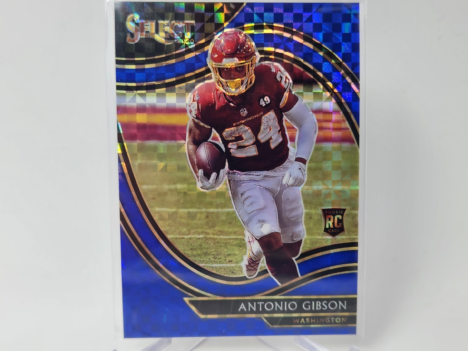2020 Panini Select #372 Antonio Gibson Blue Prizm #ed /49 RC Rookie