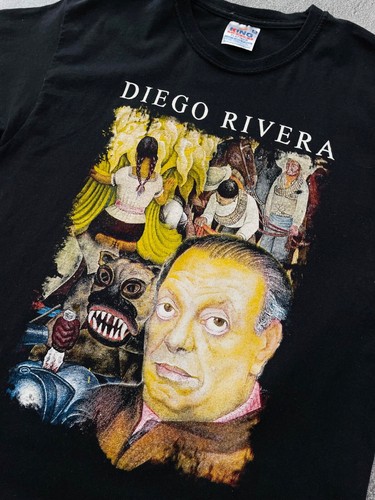 Vintage 90’s Diego Rivera ART Mexican Painter Men's Shirt Size L - Picture 3 of 9