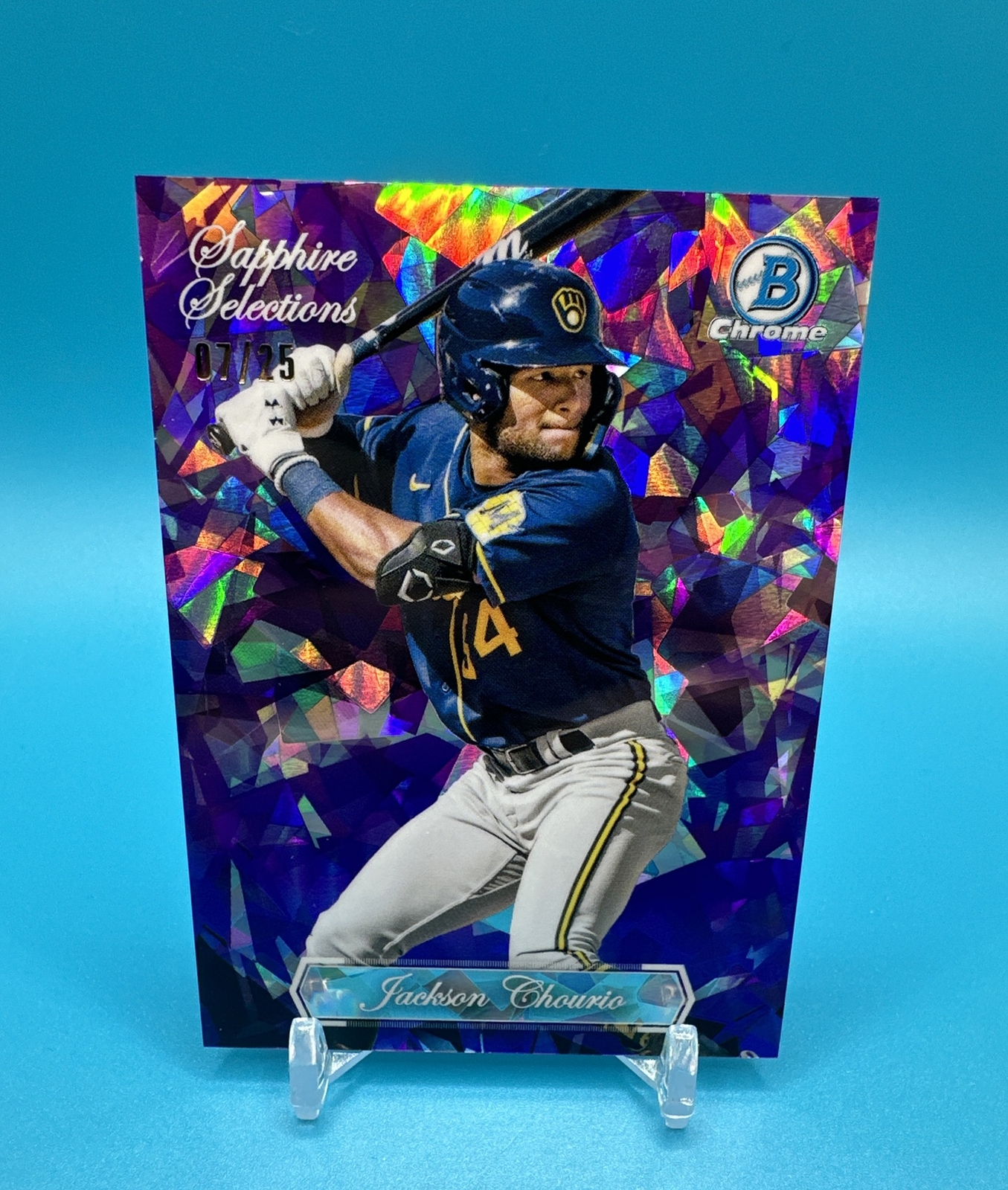 2023 Bowman Chrome Sapphire Jackson Chourio Sapphire Selections Purple #07/25