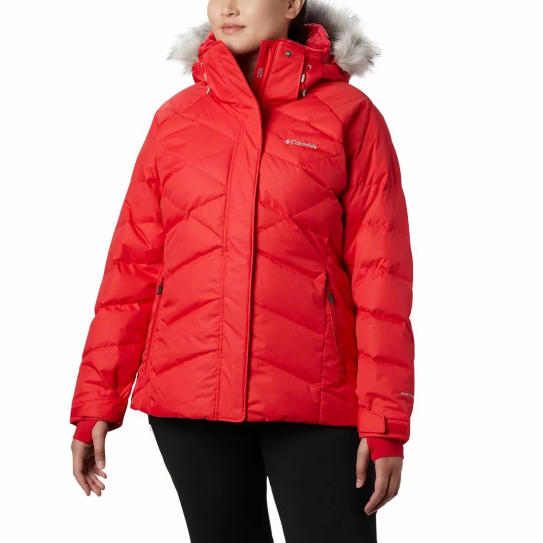 New Womens Columbia Lay D Down II Omni Heat Hooded Down Winter Jacket Plus Size