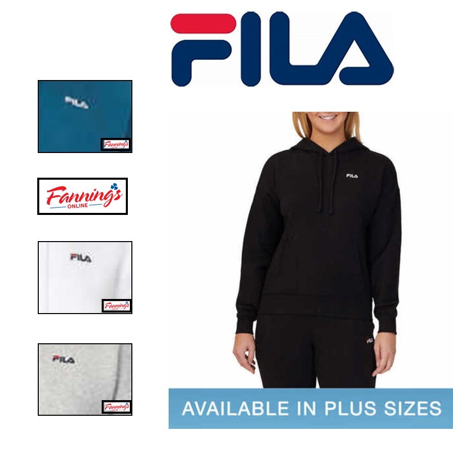 Felpa con cappuccio donna in pile Fila pullover pile morbido spazzolato B15