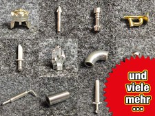 Verschiedene LEGO Gegenstände, Helme + Waffen aus Chrom Silber + Gold - BB1
