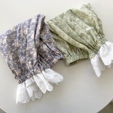 1 Pair of Lace Trim Sleeve Cover Pastoral Flower Oversleeve Florist Work Protect