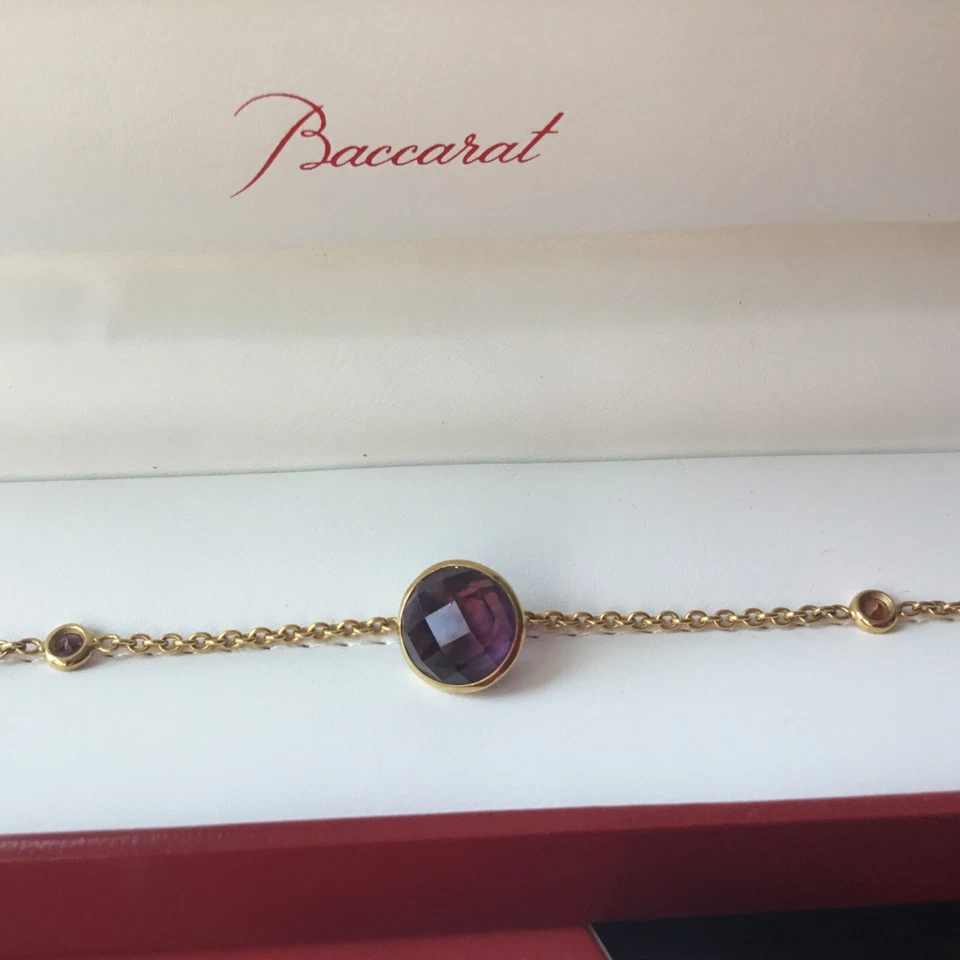 Браслет баккара с кристаллом аметиста, оригинальная коробка и сертификаты, ограниченное издание! - Изображение 2 из 4