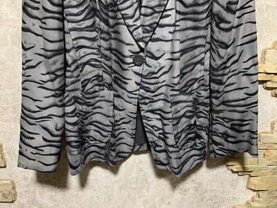 Vintage Moschino Jeans Zebra/Tiger Print Blazer Jacket Size US12
