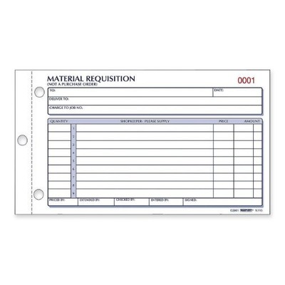 Rediform 1l114 Material Requisition Purchasing Form Red1l114 For Sale Online Ebay